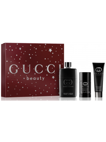Gucci Guilty Pour Homme Подарочний набір (туалетна вода 90 мл + стіковий дезодорант 75 мл + гель для душу 50 мл)