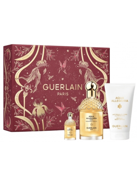 Guerlain Aqua Allegoria Forte Mandarine Basilic Подарочный набор (парфюмированная вода 75 мл + лосьон для тела 75 мл + миниатюра 7.5 мл)
