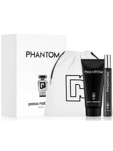 Paco Rabanne Phantom Подарочный набор (туалетная вода 10 мл + гель для душа 75 мл + сумочка)