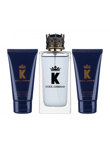 D&G K Від Dolce&Gabbana Подарунковий набір (туалетна вода 100 мл + бальзам після гоління 50 мл + гель для душу 50 мл)