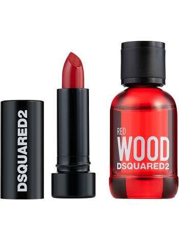 Dsquared2 Червоне дерево Подарунковий набір (мініатюра 5 мл + помада для губ 1.2г)