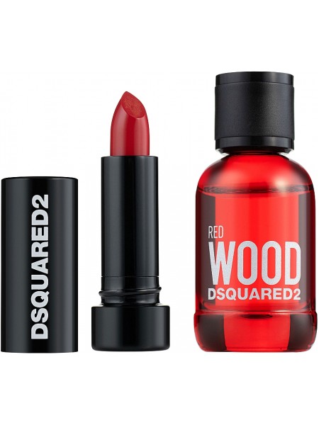 Dsquared2 Червоне дерево Подарунковий набір (мініатюра 5 мл + помада для губ 1.2г)