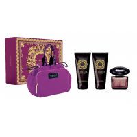 Versace Crystal Noir Подарочный набор (туалетная вода 90 мл + лосьон для тела 100 мл + гель для душа 100 мл + косметичка)