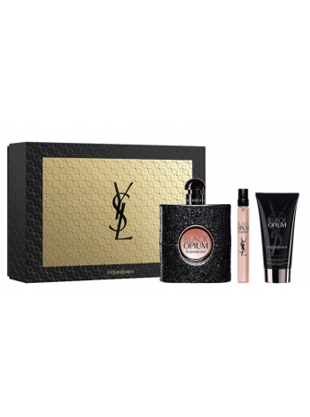 Yves Saint Laurent Black Opium Подарунковий набір (парфумована вода 90 мл + лосьйон для тіла 50 мл + мініатюра 10 мл)