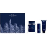 Narciso Rodriguez For Him Bleu Noir Подарочный набор (туалетная вода 100 мл + миниатюра 10 мл + гель для душа 75 мл)