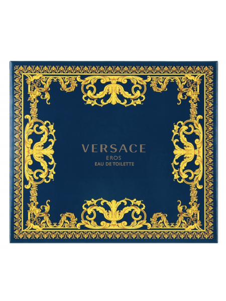 Versace Eros подарочный набор (туалетная вода 100 мл + миниатюра 10 мл + гель для душа 150 мл)