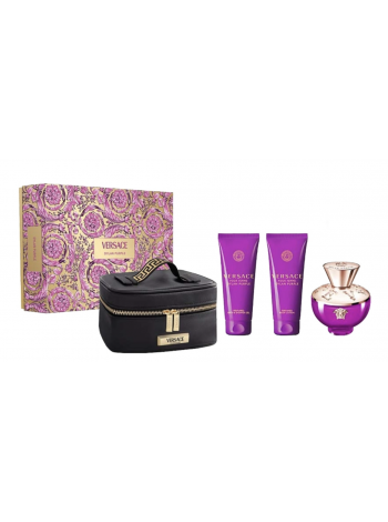 Versace Pour Femme Dylan Purple Подарунковий набір (парфумована вода 100 мл + лосьйон для тіла 100 мл + гель для душу 100 мл + сумка)