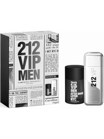 Carolina Herrera 212 VIP Men Подарочний набір (туалетна вода 100 мл + лосьйон після гоління 100 мл)