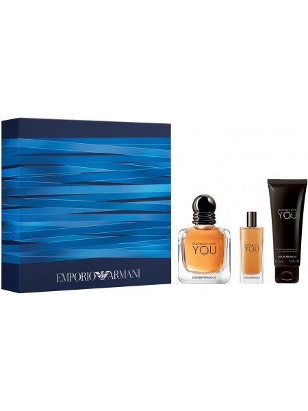 Armani Emporio Armani Stronger With You Подарочний набір (туалетна вода 50 мл + мініатюра 15 мл + гель для душу 75 мл)