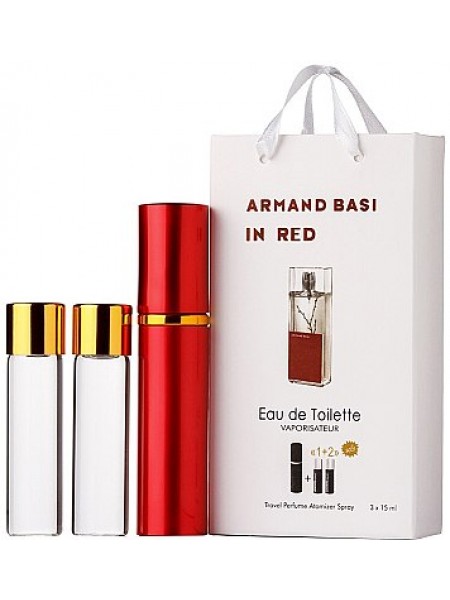 Armand Basi In Red Подарочный набор (туалетная вода 3*15 мл + футляр)