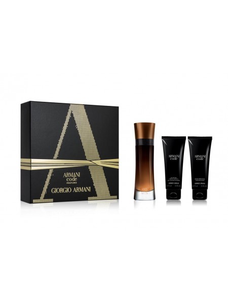 Armani Code Profumo Подарочный набор (парфюмированная вода 110 мл + гель для душа 75 мл + бальзам после бритья 75 мл)