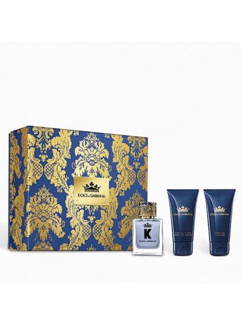 D&G K By Dolce&Gabbana Подарочный набор (туалетная вода 50 мл + бальзам после бритья 50 мл + гель для душа 50 мл)