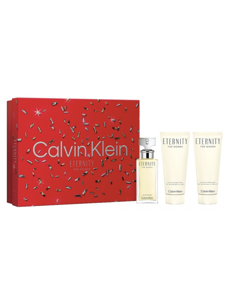 Calvin Klein Eternity for Women Подарочний набір (парфумована вода 50 мл + лосьйон для тіла 100 мл + гель для душу 100 мл)