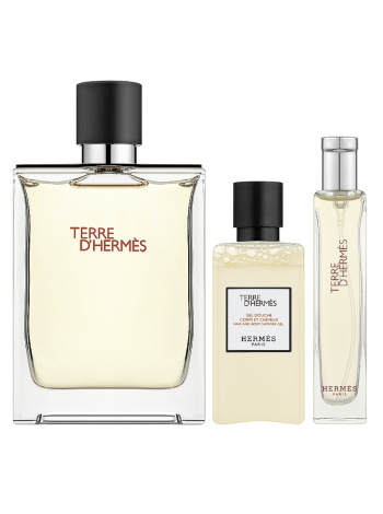Hermes Terre d'Hermes Eau De Toilette Подарунковий набір (туалетна вода 100 мл + гель для душу 40 мл + мініатюра 15 мл)