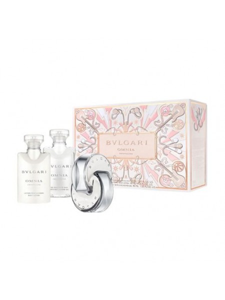 Bvlgari Omnia Crystalline Подарочный набор (туалетная вода 40 мл + лосьон для тела 40 мл + гель для душа 40 мл)