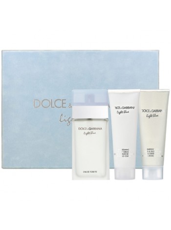 D&G Light Blue Подарунковий набір (туалетна вода 100 мл + крем для тіла 100 мл + гель для душу 100 мл)