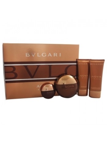 Bvlgari Aqva Amara Подарочний набір (туалетна вода 100 мл + мініатюра 15 мл + гель для душу 100 мл + бальзам після гоління 100 мл)