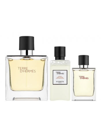 Hermes Terre d'Hermes Parfum Подарочний набір (парфумована вода 75 мл + мініатюра 12.5 мл + лосьйон після гоління 40 мл)