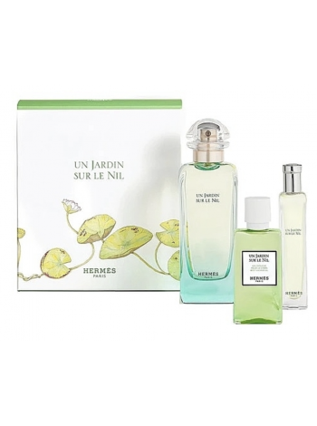 Hermes Un Jardin Sur le Nil Подарунковий набір (туалетна вода 100 мл + лосьйон для тіла 40 мл + мініатюра 15 мл)