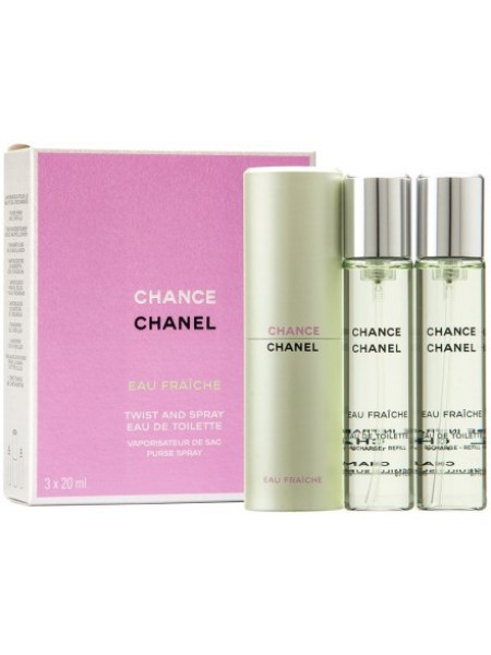 Chanel Chance Eau Fraiche Подарочний набір (туалетна вода 20 мл + запасний флакон 2*20 мл)