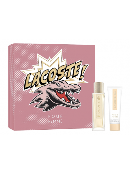 Lacoste Pour Femme Подарочный набор (парфюмированная вода 50 мл + лосьон для тела 50 мл)