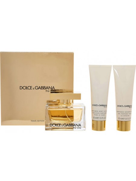D&G The One Подарочный набор (парфюмированная вода 75 мл + лосьон для тела 50 мл + гель для душа 50 мл)