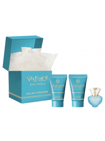 Versace Dylan Turquoise pour Femme Подарочний набір (мініатюра 5 мл + гель для душу 25 мл + лосьйон для тіла 25 мл)