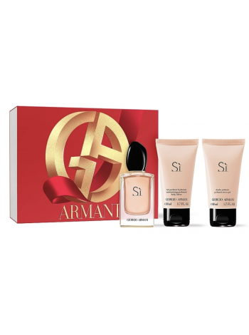 Armani Si Eau de Parfum Подарочний набір (парфумована вода 50 мл + лосьон для тіла 50 мл + гель для душу 50 мл)