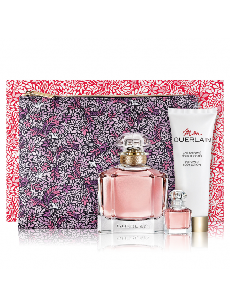Guerlain Mon Guerlain подарунковий набір (парфумована вода 100 мл + мініатюра 5 мл + лосьйон для тіла 75 мл + косметичка)