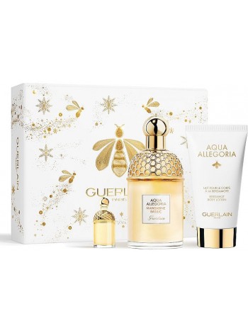 Guerlain Aqua Allegoria Mandarine Basilic Подарочный набор (туалетная вода 125 мл + лосьон для тела 75 мл + миниатюра 7.5 мл)