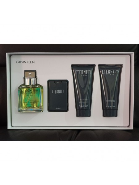 Calvin Klein Eternity for Men Подарочний набір (туалетна вода 100 мл + гель для душу 100 мл + бальзам після гоління 100 мл + мініатюра 20 мл)