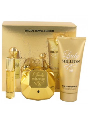 Пако Рабан Леді Мільйон подарунковий набір (парфумована вода 80 мл + лосьйон для тіла 75 мл + мініатюра 10 мл)