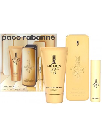 Подарунковий набір Paco Rabanne 1 Million (туалетна вода 100 мл + мініатюра 10 мл + гель для душу 75 мл)
