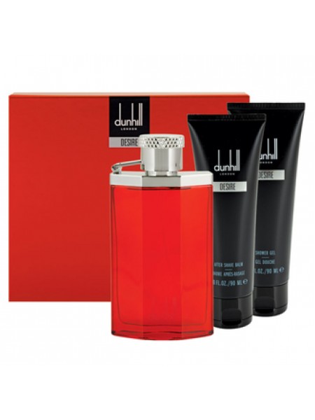 Alfred Dunhill Desire Red Подарочный набор (туалетная вода 100 мл + бальзам после бритья 90 мл + гель для душа 90 мл)