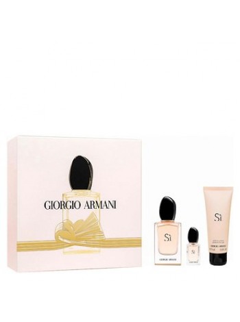 Armani Si Eau de Parfum Подарочний набір (парфумована вода 100 мл + лосьйон для тіла 100 мл + мініатюра 15 мл)