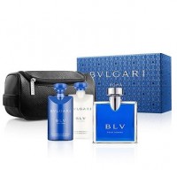 Bvlgari BLV Pour Homme Подарочний набір (туалетна вода 100 мл + бальзам після гоління 75 мл + гель для душу 75 мл + сумка)