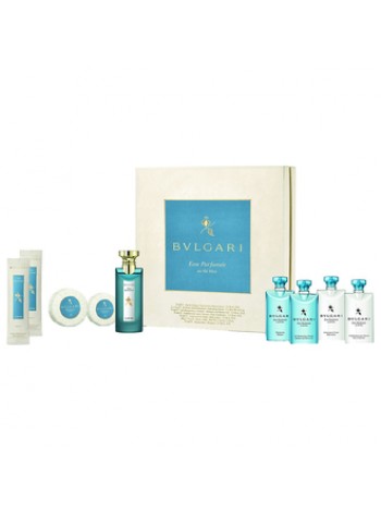 Bvlgari Eau Parfumee Au The Bleu Набір (одеколон 75 мл+гель для душу 75мл+шампунь75мл+кондиціонер 75мл+ мило 75+50 г+ серветки 2 уп.)