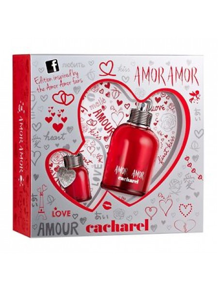 Cacharel Amor Amor Подарочный набор (туалетная вода 50 мл + миниатюра 5 мл + брелок)