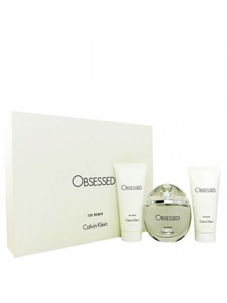 Calvin Klein Obsessed for Women Подарочный набор (парфюмированная вода 100 мл + гель для душа 100 мл + лосьон для тела 100 мл)