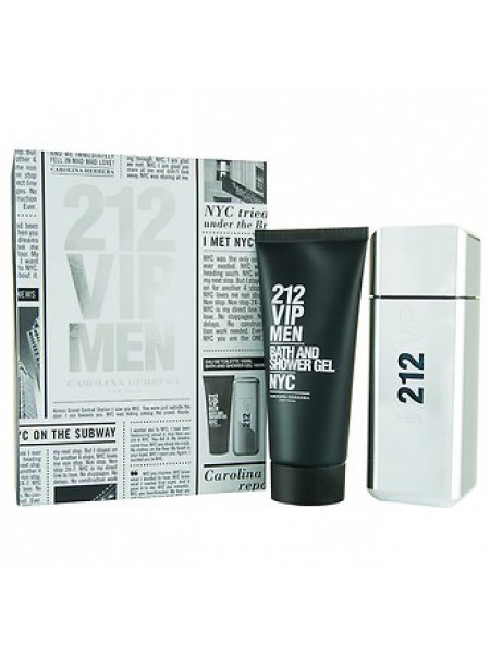 Carolina Herrera 212 VIP Men Подарочный набор (туалетная вода 100 мл + гель для душа 100 мл)
