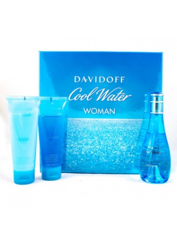 Davidoff Cool Water Woman Подарунковий набір (туалетна вода 100 мл + лосьйон для тіла 75 мл + гель для душу 75 мл)