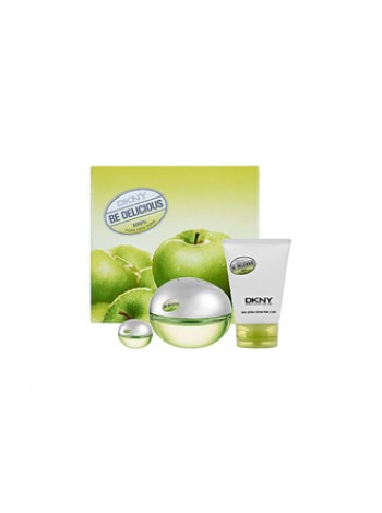 DKNY Be Delicious Подарунковий набір (парфумована вода 100 мл + мініатюра 7 мл + лосьйон для тіла 100 мл)
