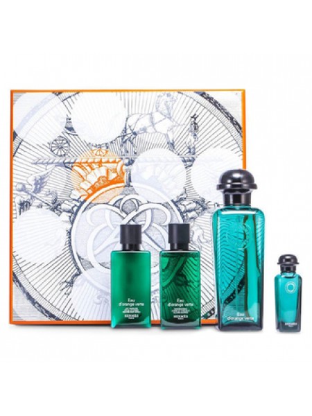 Гермес Eau D'orange Verte Les Colognes Подарунковий набір (одеколон 100 мл + лосьйон для тіла 40 мл + шампунь 40 мл + мініатюра 7.5 мл)