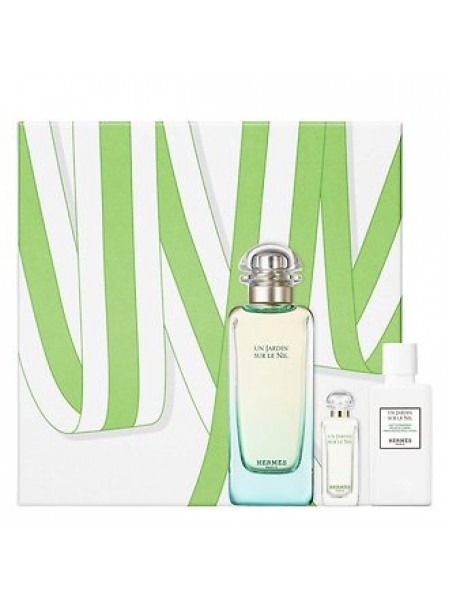 Hermes Un Jardin Sur le Nil Подарочный набор (туалетная вода 100 мл + лосьон для тела 40 мл + миниатюра 7.5 мл)