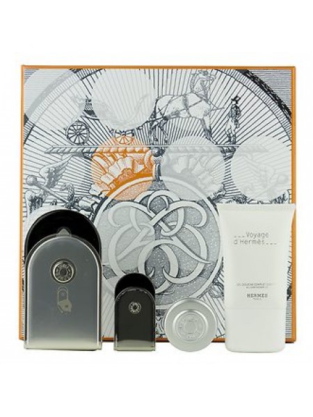 Hermes Voyage d'Hermes Набор (парфюмированная вода 100 мл + миниатюра 5 мл + бальзам 10 мл + гель для душа 30 мл)