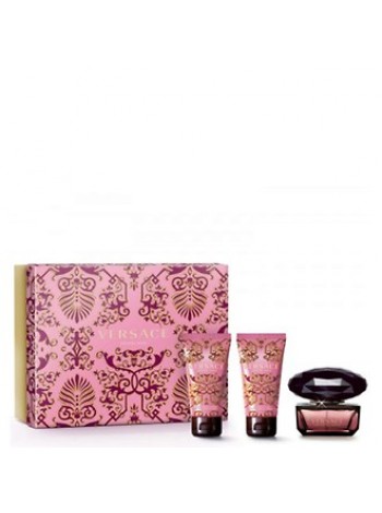 Versace Crystal Noir подарунковий набір (туалетна вода 50 мл + лосьйон для тіла 50 мл + мініатюра 10 мл)