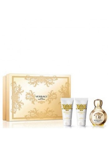 Versace Eros Pour Femme Eau de Toilette подарунковий набір (туалетна вода 50 мл + лосьйон для тіла 50 мл + гель для душу 50 мл)