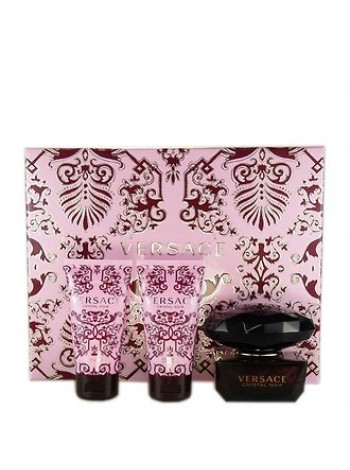 Versace Crystal Noir подарунковий набір (туалетна вода 50 мл + гель для душу 50 мл + лосьйон для тіла 50 мл)