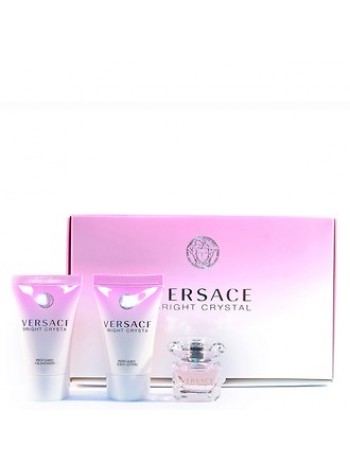 Versace Bright Crystal Подарочний набір (мініатюра 5 мл + лосьйон для тіла 25 мл + гель для душу 25 мл)