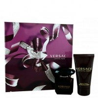 Versace Crystal Noir подарочный набор (туалетная вода 90 мл + лосьон для тела 100 мл + клатч)